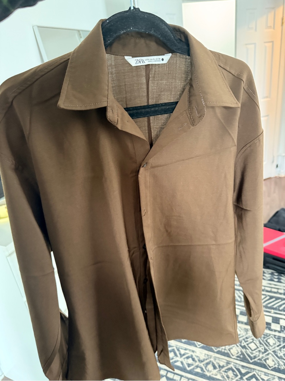 Zara Dark Brown Tailored Button - Picture 6 of 16